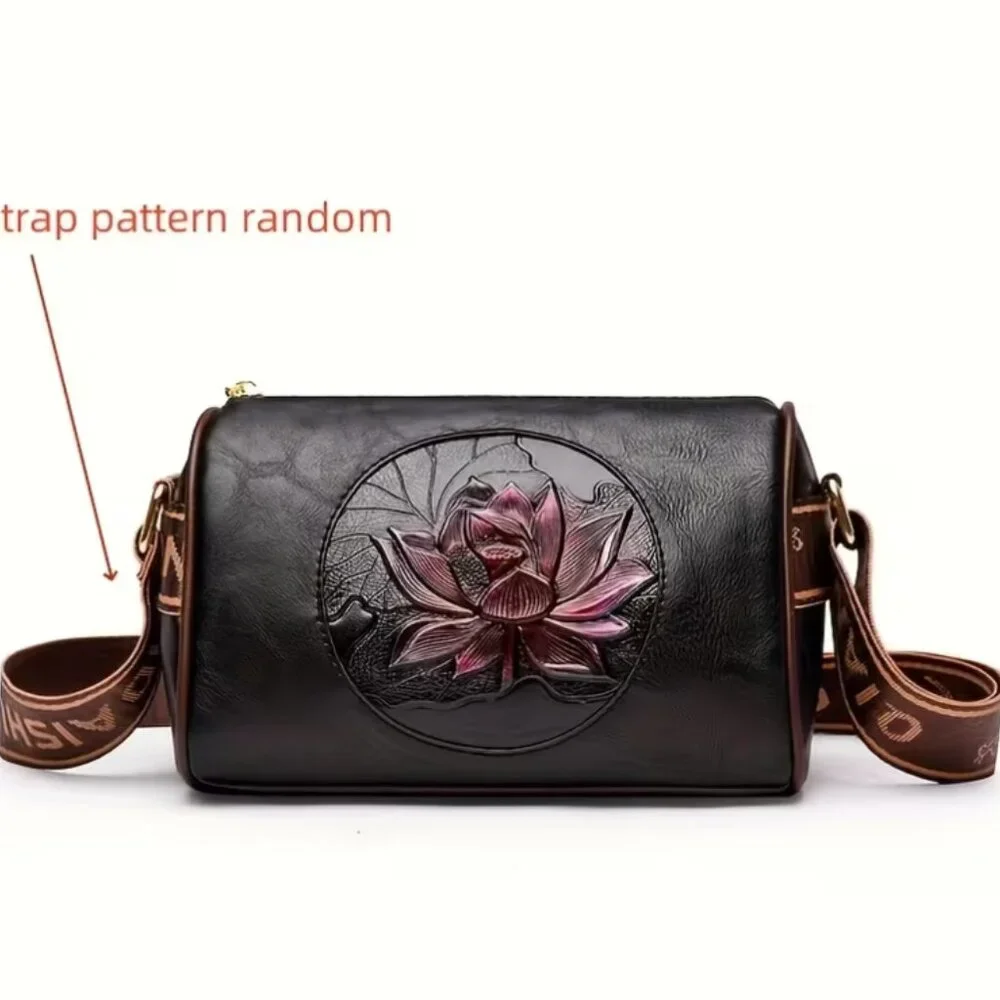 NWOT Vintage Square Floral Crossbody Bag Fashion Floral Pattern Purse - Picture 4 of 4